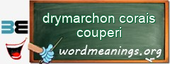 WordMeaning blackboard for drymarchon corais couperi